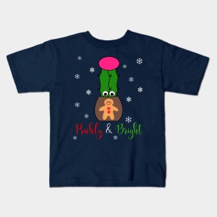 Prickly And Bright - Hybrid Cactus In Gingerbread Man Pot Kids T-Shirt